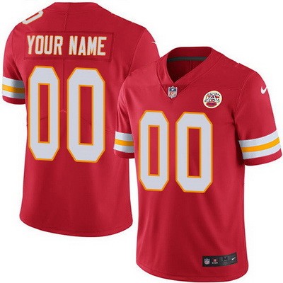 Toddler Kansas City Chiefs Customized Limited Red Vapor Jersey