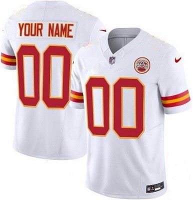 Toddler Kansas City Chiefs Customized Limited White FUSE Vapor Jersey