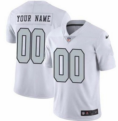 Toddler Las Vegas Raiders Customized Limited White Rush Color Jersey