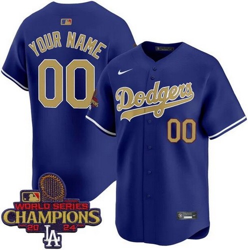Toddler Los Angeles Dodgers Customized Blue 2025 Gold Collection Limited Jersey