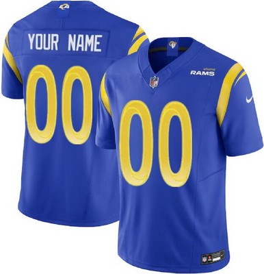 Toddler Los Angeles Rams Customized Limited Blue FUSE Vapor Jersey