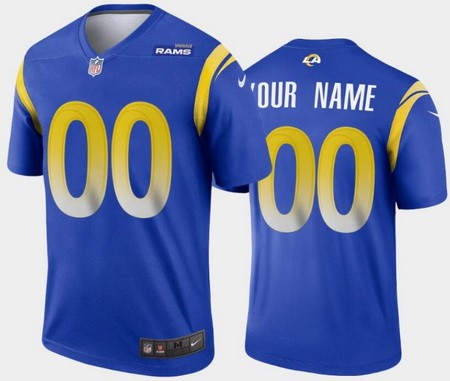 Toddler Los Angeles Rams Customized Limited Blue Vapor Jersey