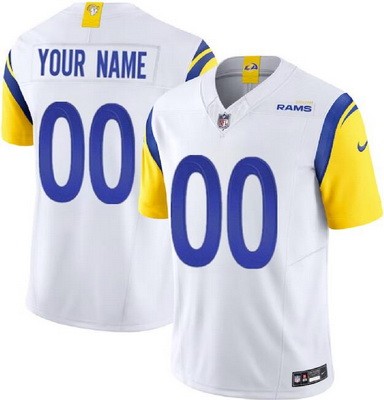 Toddler Los Angeles Rams Customized Limited White FUSE Vapor Jersey