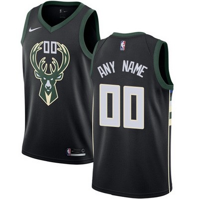 Toddler Milwaukee Bucks Customized Black Icon Swingman Jersey