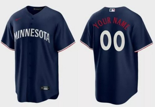 Toddler Minnesota Twins Customized Navy Alternate 2023 Cool Base Jersey