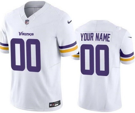 Toddler Minnesota Vikings Customized Limited White FUSE Vapor Jersey