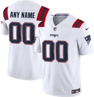 Toddler New England Patriots Customized Limited White FUSE Vapor Jersey