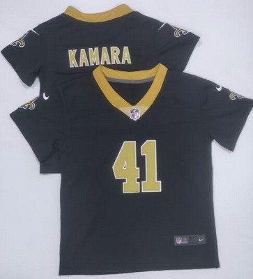 Toddler New Orleans Saints #41 Alvin Kamara Limited Black Vapor Jersey