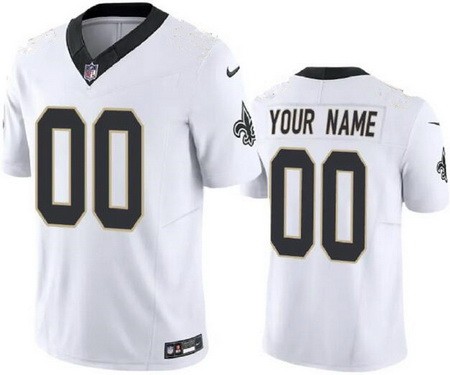 Toddler New Orleans Saints Customized Limited White FUSE Vapor Jersey