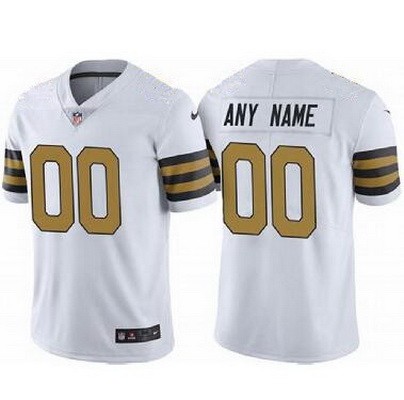 Toddler New Orleans Saints Customized Limited White Rush Color Jersey