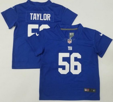 Toddler New York Giants #56 Lawrence Taylor Limited Blue Vapor Jersey