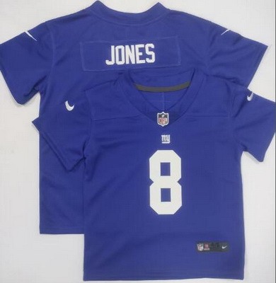 Toddler New York Giants #8 Daniel Jones Limited Blue Vapor Jersey