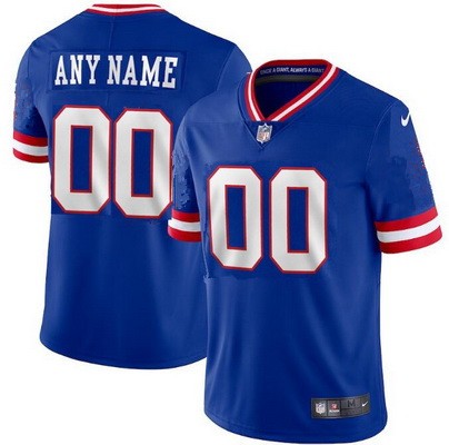 Toddler New York Giants Customized Limited Blue Classic Vapor Jersey