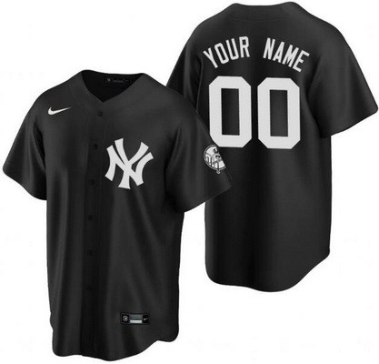 Toddler New York Yankees Customized Black Cool Base Jersey