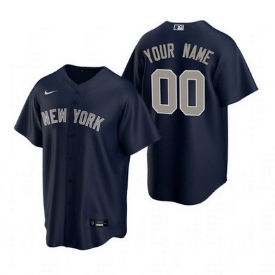 Toddler New York Yankees Customized Navy 2020 Cool Base Jersey