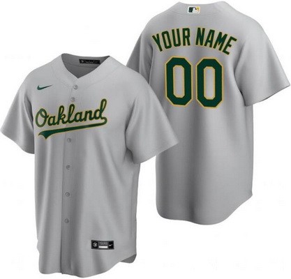 Toddler Oakland Athletics Customized Gray Nike Cool Base Jersey