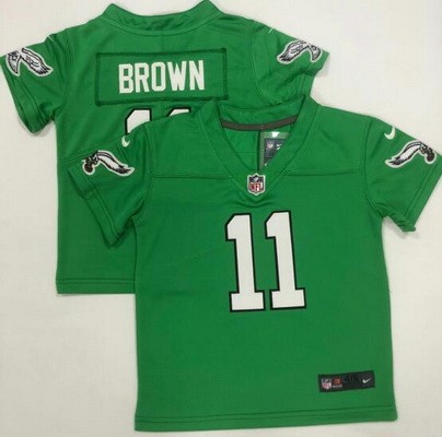 Toddler Philadelphia Eagles #11 AJ Brown Limited Green 2023 Vapor Jersey