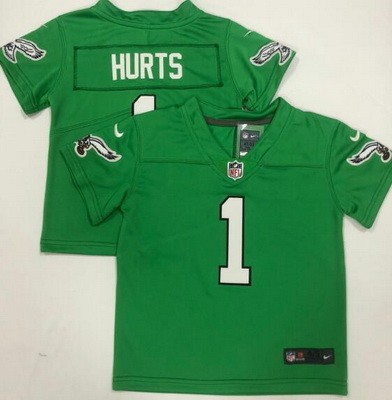 Toddler Philadelphia Eagles #1 Jalen Hurts Limited Green 2023 Vapor Jersey