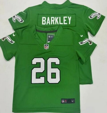 Toddler Philadelphia Eagles #26 Saquon Barkley Limited Kelly Vapor Jersey