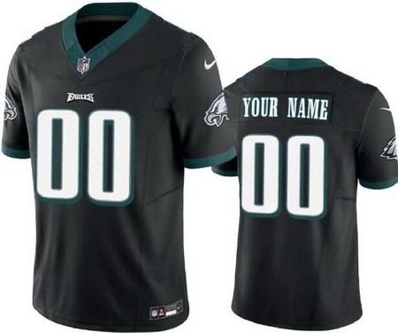Toddler Philadelphia Eagles Customized Limited Black FUSE Vapor Jersey