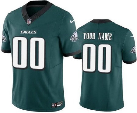 Toddler Philadelphia Eagles Customized Limited Green 2024 New Logo FUSE Vapor Jersey