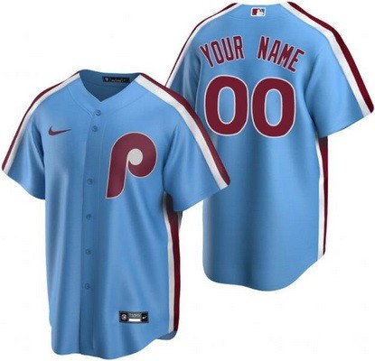 Toddler Philadelphia Phillies Customized Light Blue Cool Base Jersey