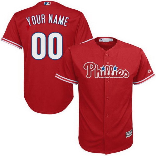 Toddler Philadelphia Phillies Customized Red Cool Base Jersey