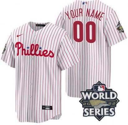 Toddler Philadelphia Phillies Customized White 2022 World Series Cool Base Jersey