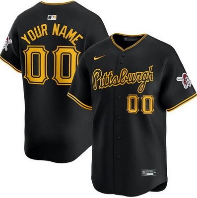 Toddler Pittsburgh Pirates Customized Black Alternate Limited Jersey