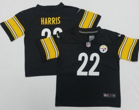 Toddler Pittsburgh Steelers #22 Najee Harris Limited Black Vapor Jersey