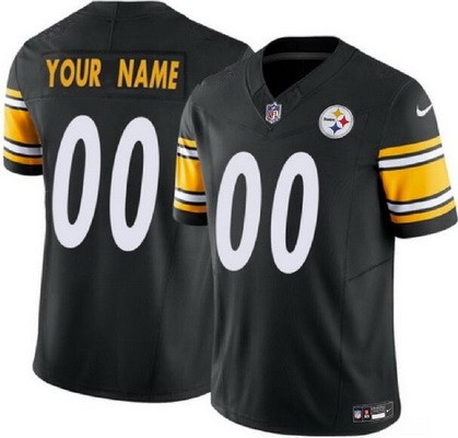 Toddler Pittsburgh Steelers Customized Limited Black FUSE Vapor Jersey