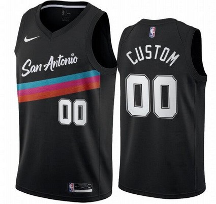 Toddler San Antonio Spurs Customized Black 2021 City Icon Swingman Jersey