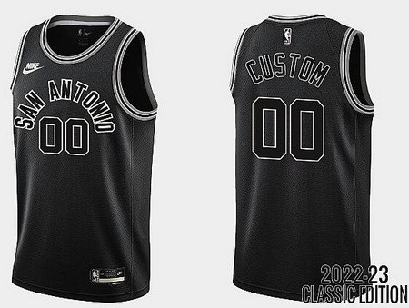 Toddler San Antonio Spurs Customized Black 2022 Classic Icon Swingman Jersey