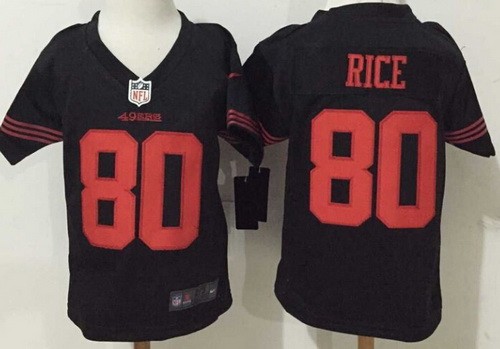 Toddler San Francisco 49ers #80 Jerry Rice Black Jersey
