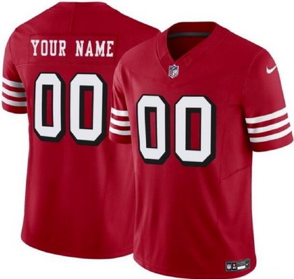 Toddler San Francisco 49ers Customized Limited Red Throwback FUSE Vapor Jersey