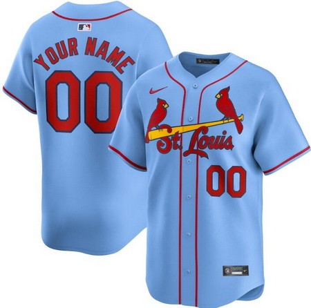 Toddler St Louis Cardinals Customized Light Blue Limited Jersey