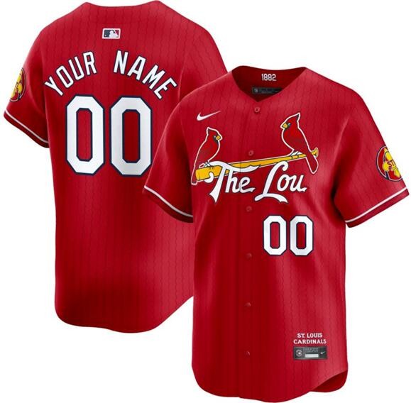 Toddler St Louis Cardinals Customized Red 2024 City Connect Limited Jersey