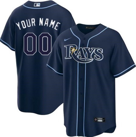 Toddler Tampa Bay Rays Customized Navy Alternate Cool Base Jersey