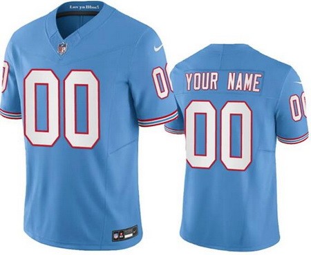 Toddler Tennessee Titans Customized Limited Light Blue Throwback FUSE Vapor Jersey