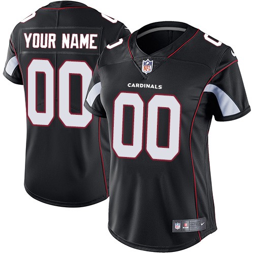 Women's Arizona Cardinals Customized Limited Black Vapor Untouchable Jersey