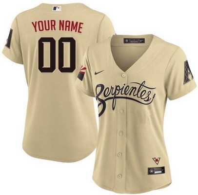 Women's Arizona Diamondbacks Customized Cream 2021 City Cool Base Jersey
