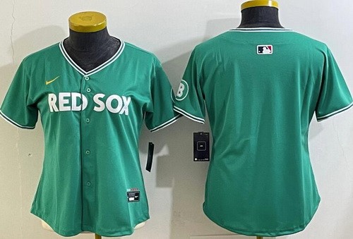 Women's Boston Red Sox Blank Green 2025 City Connect Limited Jersey