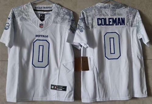 Women's Buffalo Bills #0 Keon Coleman Limited White Rivalries FUSE Vapor Jersey