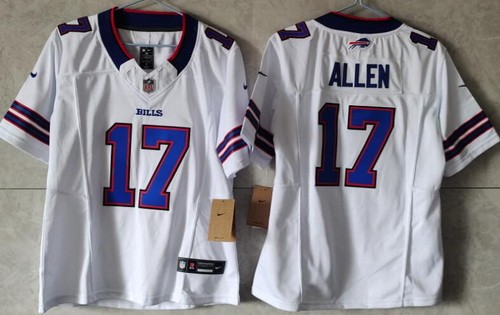 Women's Buffalo Bills #17 Josh Allen Limited White FUSE Vapor Jersey