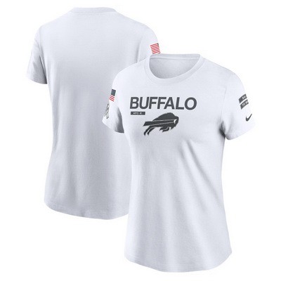 Women's Buffalo Bills White 2024 Salute To Service Legend Performance T Shirt