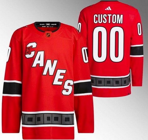 Women's Carolina Hurricanes Customized Red 2022 Reverse Retro Authentic Jersey