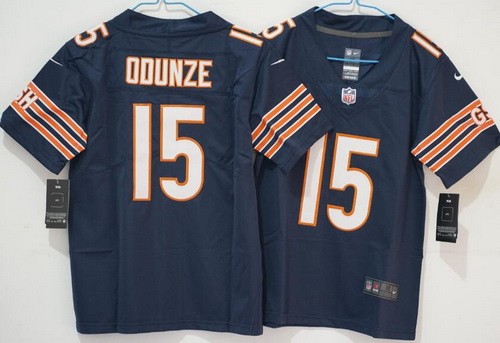 Women's Chicago Bears #15 Rome Odunze Limited Navy Vapor Jersey