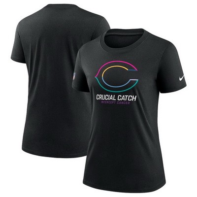 Women's Chicago Bears Black 2024 Crucial Catch T Shirt