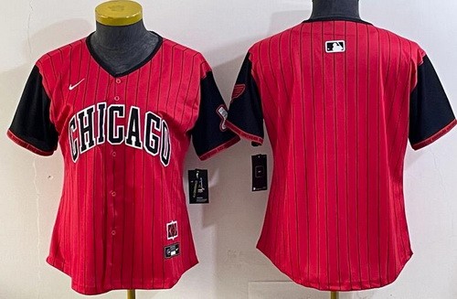 Women's Chicago White Sox Blank Red 2025 City Connect Limited Jersey