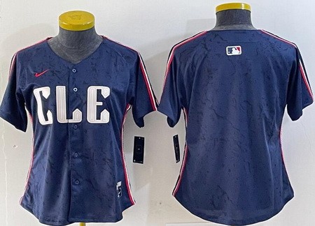 Women's Cleveland Guardians Blank Navy 2024 City Connect Limited Jersey